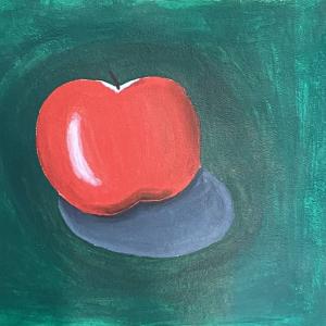 painting of an apple