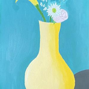 painting of flower in a vase