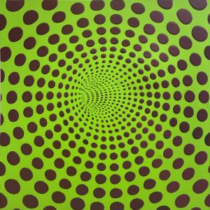 optical illusion green and violet